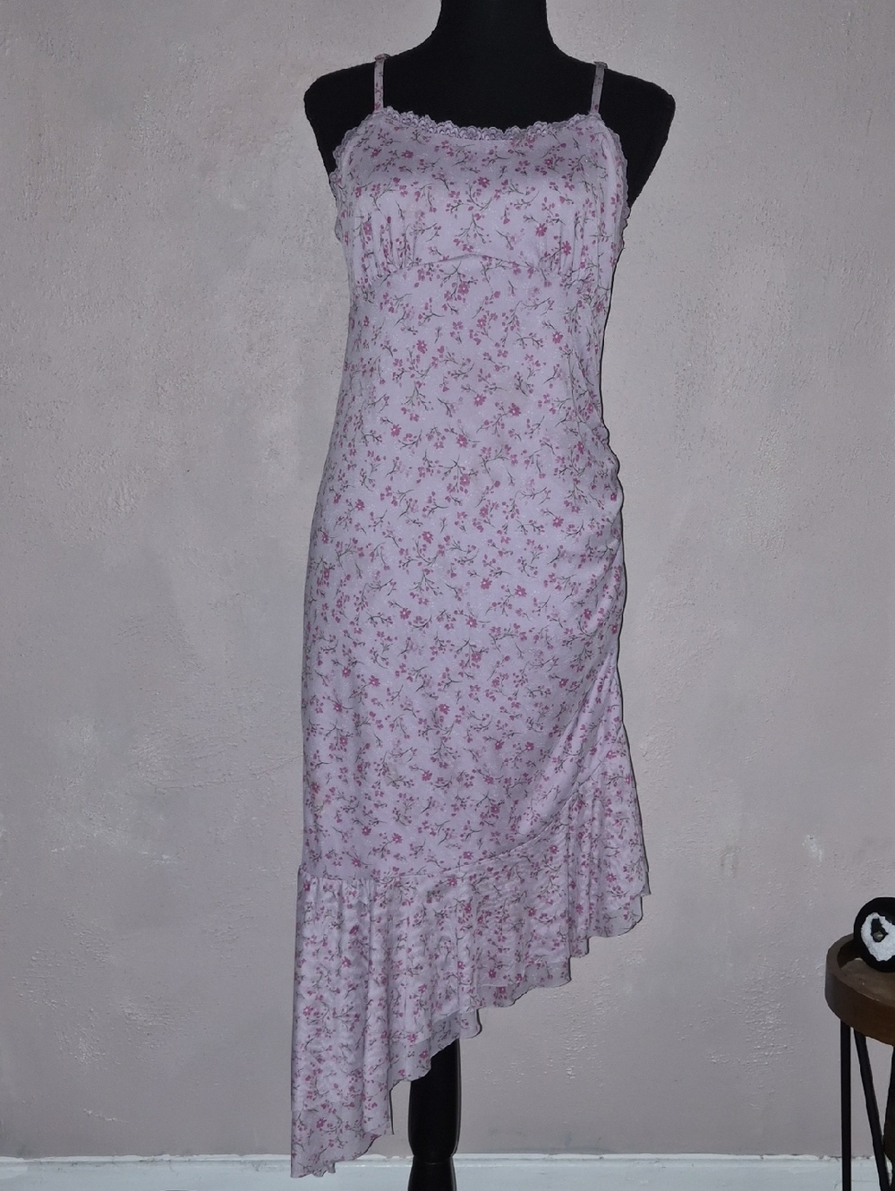 🩷Floral Purple Asymmetric Dress